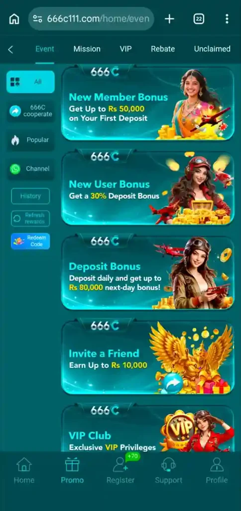 666C APK Referral and Rewards